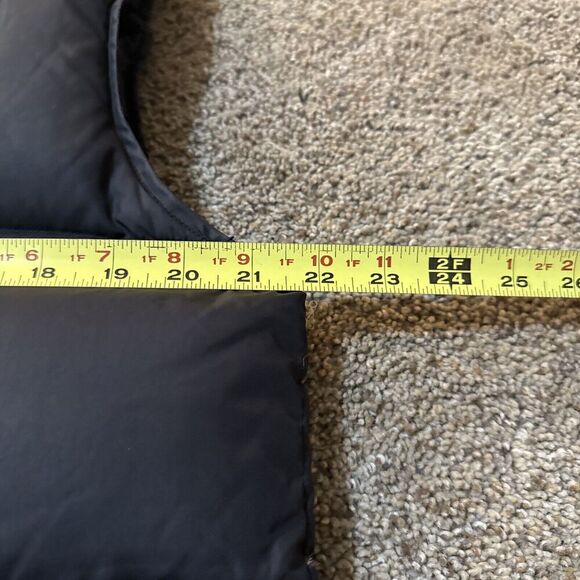 Lands End Puffer Vest Womens Medium 10-12 Black Down Filled Snap Sleeveless - Picture 8 of 11